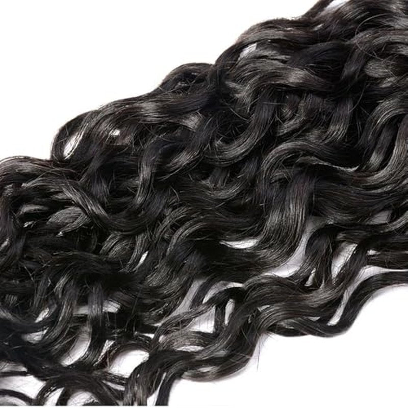 30 32 34 inch #1B Water Wave Bundles Natural Black Color Water Wave Human Hair Bundles Wet and Wavy Human Hair Bundle
