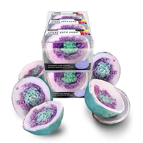 Hallu Tropical Beach Geode Bath Bomb, 85 g Each, Pack of 6