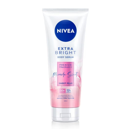 NIVEA Extra Bright Body Serum, Premium Fragrance Miracle Sweet Pear, 320 ml