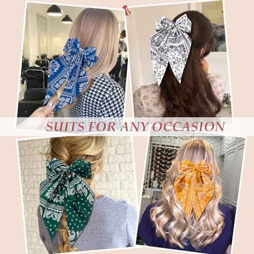 Nonslip Hair Bows Claw Clips for Women & Girls - 6 PCS Big Bow-Knot Clips for Thick & Thin Hair