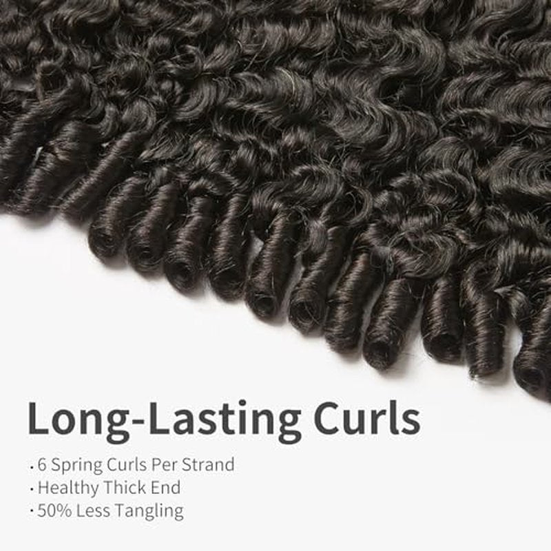 ASHINE Burmese Curly Bundles Human Hair Unprocessed Raw Burmese Curly Water Wave Human Hair Single Bundle 24 inch Natural Black