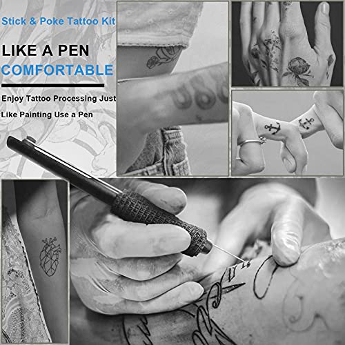 Moricher Hand Poke a Stick Tattoo Kit with ink DIY tattoo practice kit with tattoo needle for beginners complete tattoo kit maquina para tatuar