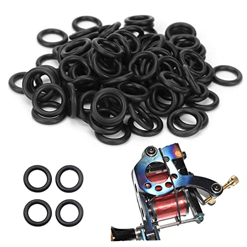 Tattoo Grommets, Rubber Bands & O-Rings - 100pcs Each, 3pcs Spanner for Tattoo Machine Parts
