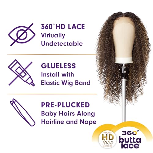 Sensationnel Butta 360 Lace Wigs - Unit 6 Wider Parting 360 Degree Lace Glueless Synthetic Preplucked Hairline (TH2/27)