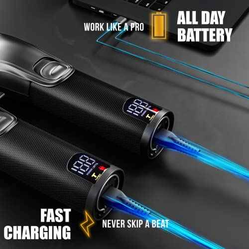 Novah¢ç Professional Hair Clippers for Men, Professional Barber Clippers and Trimmer Set, Mens Cordless Hair Clipper for Barbers Haircut Kit Fade