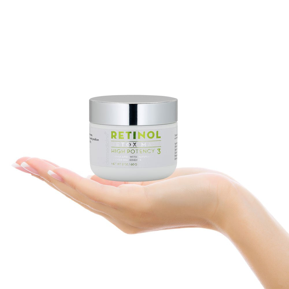 Retinol Detox High Potency Mask Blend for Face | Natural & Organic Botanical Plant Extracts | Clarifying & Soothing for Skin that Looks Clearer, Feels Smoother, Oil Control Rinse Off Mask