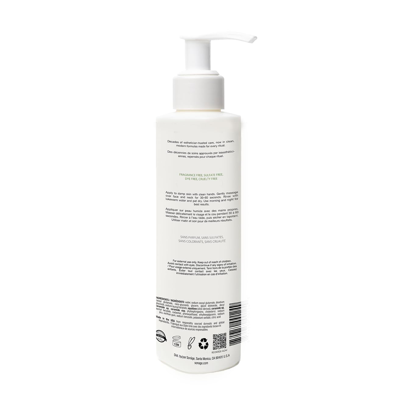 SONAGE Soothing Cleansing Cream | Gentle Daily Face Wash & Makeup Remover For Sensitive Skin | Balances, Soothes & Cleanses