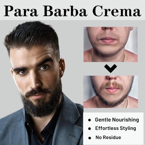Para Barba, Crecimiento De Barba Para Hombre, Beard Stimulating Balm Beard Cream, Estimulante De Barba Ultra Potente, Beard Balm for Men Growth Oil, Balsamo Negro Moisturizes Strengthens (1PCS)