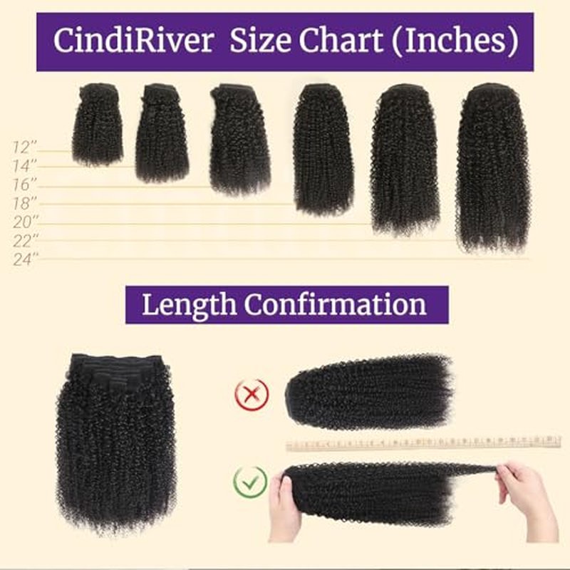 Curly Clip in Hair Extensions,Real Human Hair Afro Kinky Curly Clip in Hair Extensions for Women,Remy Human Curly Clip ins Human Hair 8 Pcs with 20 Clips,22 inch