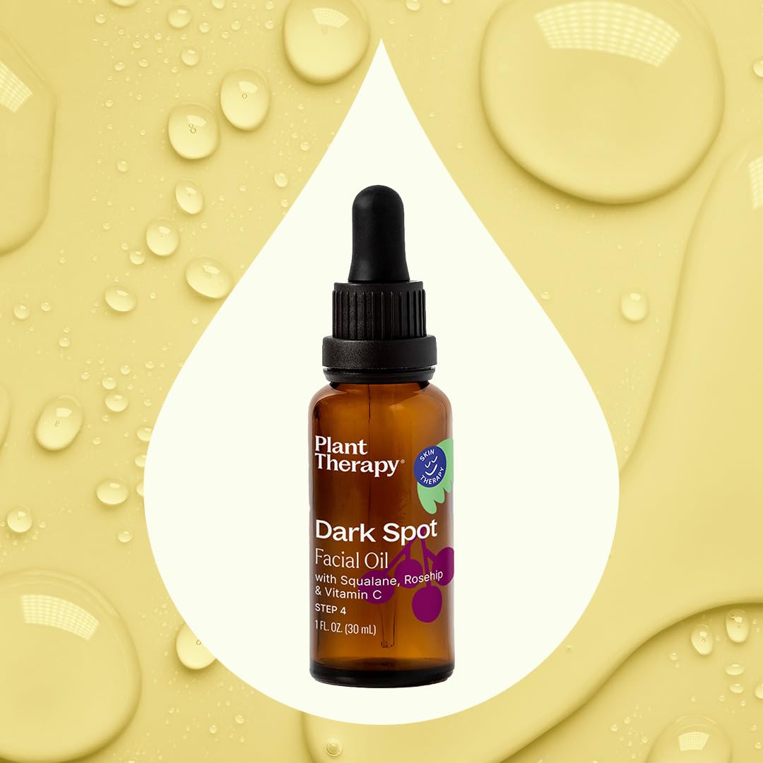 Plant Therapy Dark Spot Facial Oil 30 mL (1 oz) Visibly Reduces the Look of Dark Spots, and Scars, Promotes a More Even, Brighter-Looking Tone, Includes Vitamin C, Turmeric, and Squalane