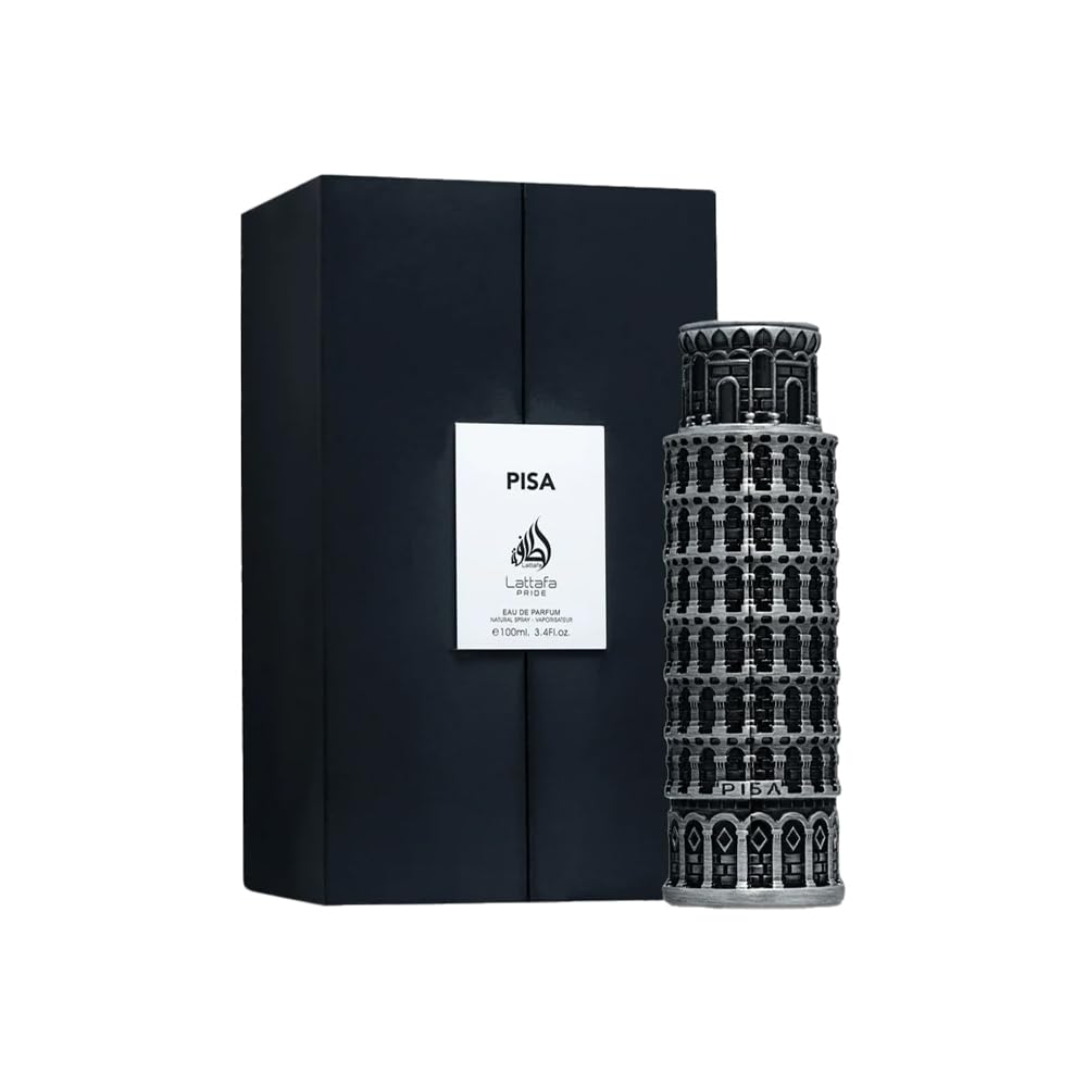Lattafa Pride Pisa – Citrus, Woody, Amber – Eau de Parfum Spray Long-Lasting Fragrance for Men, 3.4 Ounce / 100 ml