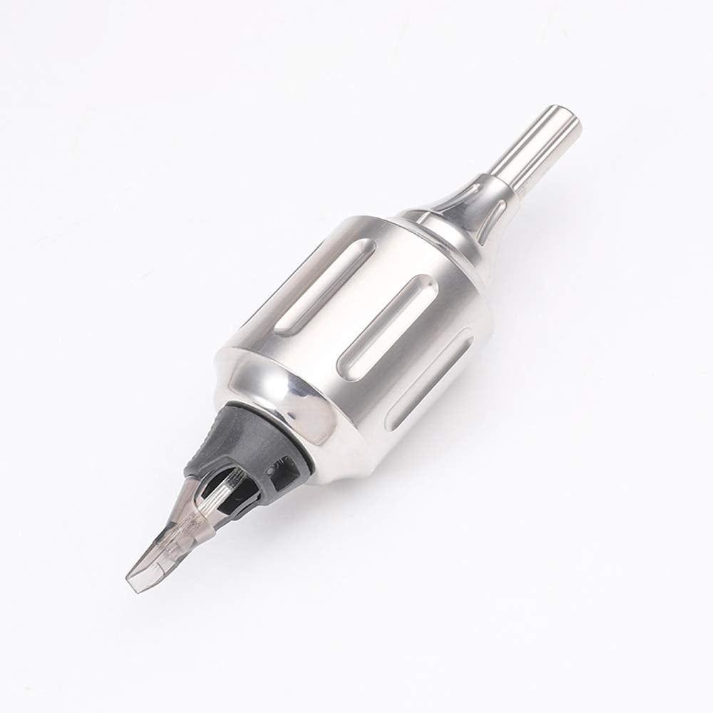 CNC 316L Stainless Steel Tattoo Cartridge Grips - Heavy Adjustable 32mm for Rotary & Coil Machines