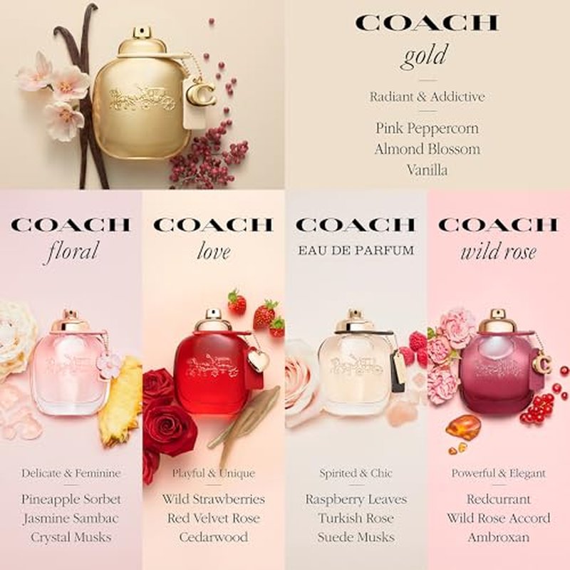 Coach - Gold Parfum - Women's Perfume - Ambery Floral - With Notes of Pink Peppercorn, Almond Blossom & Vanilla