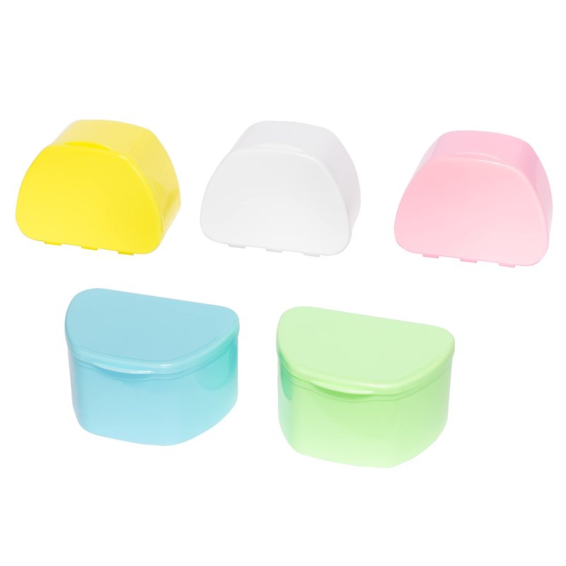 Denture Cases 30 Bulk Pack - Dental Box For Artificial Teeth, Mouth Guard, Night Guard, Gum Shields, Retainer - Denture Bath Container for Women and Men - Travel Denture Cup by PlastCare USA