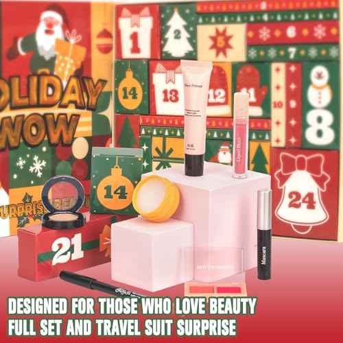 Makeup Advent Calendar 2025-24 Days Advent Calendar for Teen Girls Makeup Gift Set - Advent Beauty Calendar 2025, Individually Boxed Makeup & Cosmetic Surprises - Christmas Gifts for Teen Girls