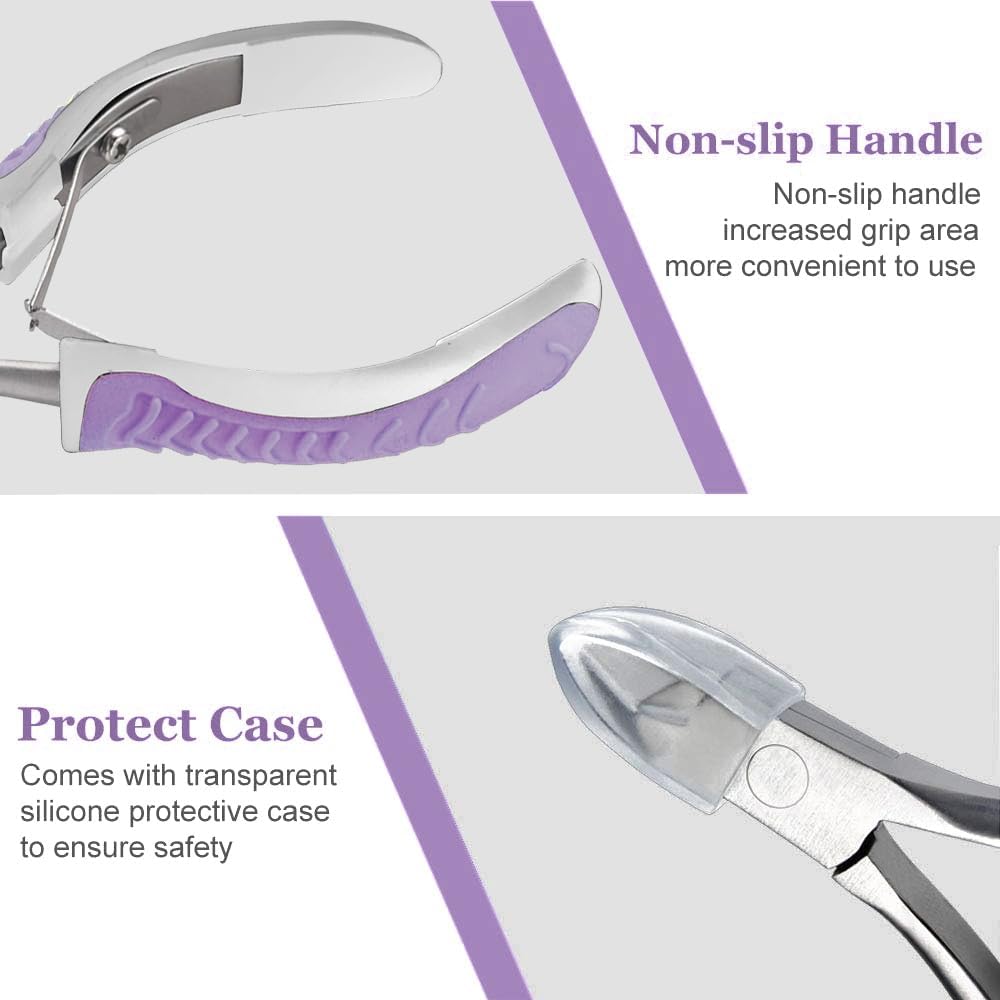 IVON Cuticle Trimmer, Non-Slip Professional Cuticle Nipper Stainless Steel Cutter