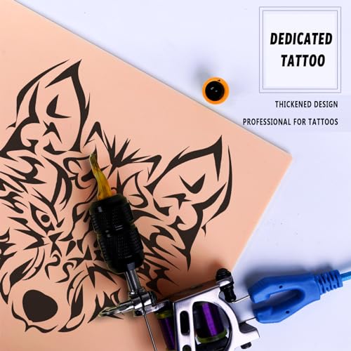 3MM Tattoo Practice Skins, CINRA Fake Skin Practice 20Pcs Tattoo Skin Practice 8x6" Double Sides Tattoo Skins Soft Rubber Blank Microblading Eyebrow Practice Skin for Tattoo Practice Tattoo Supplies