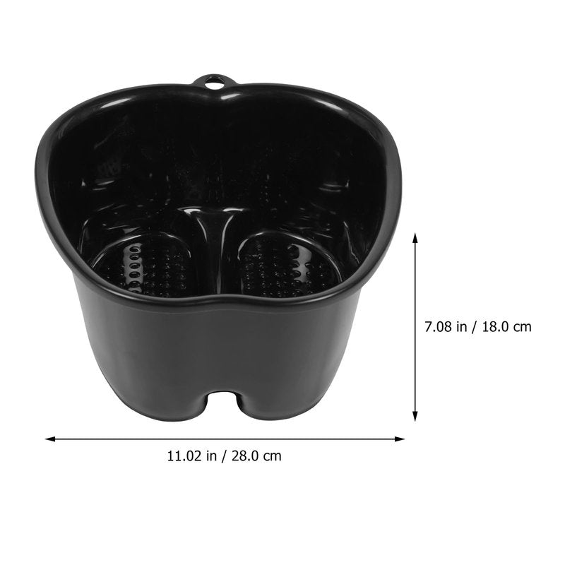 Insulated Foot Bath Tub 14.56 Inch Plastic Foot Soaking Basin for Home Spa Massage Health Preservation and