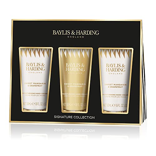 Baylis & Harding Gift Set for Women - Hand & Skincare - Sweet Mandarin & Grapefruit Indulgent - 3-Pack