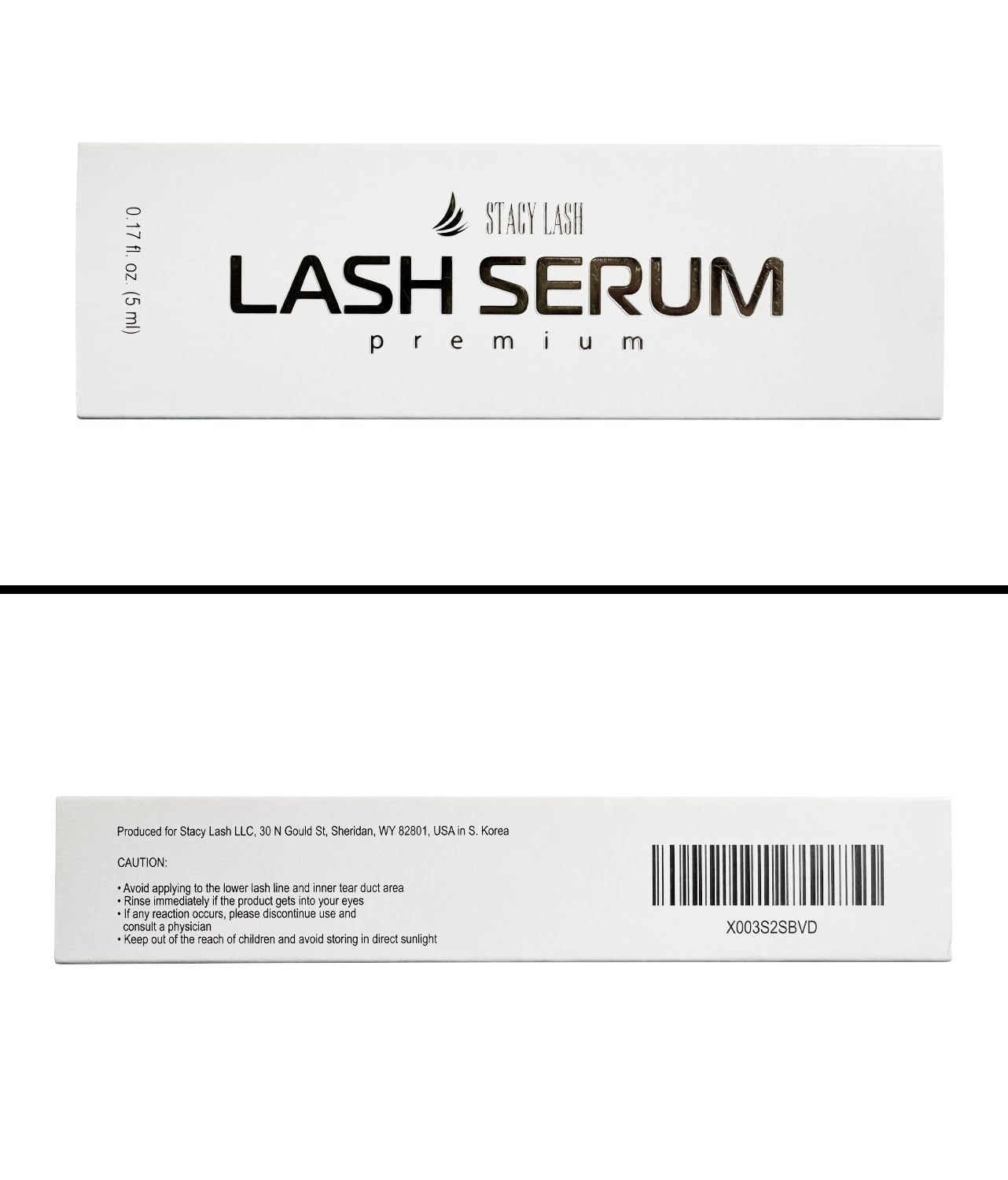 Stacy Lash Korean Lash Serum for Eyelash Growth (0.17fl.oz / 5ml) | Thickness and Growth Serum | Eyebrow & Eyelash Enhancing Serum for Natural Lashes & Brows