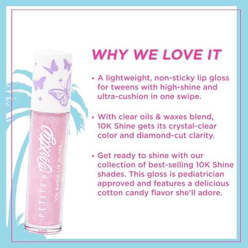 Petite N Pretty Get Ready with Me Essentials Set - Sparkly Ever After All Over Glitter (Mini Size), Makeup Tray, Scrunchie & Hair Accessories (Duck Clips), Makeup Bag for Girls, Teens, and Tweens