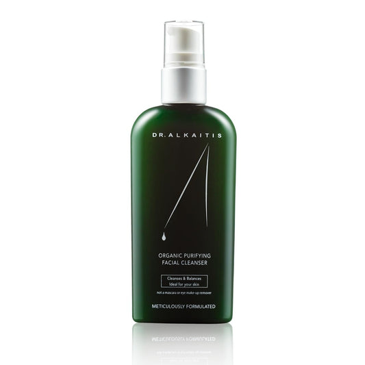 DR. ALKAITIS Organic Purifying Facial Cleanser - Plant-Powered,PH-Balancing Face Wash - Vitamin A, C & Seaweed Complex - All Skin Types (Full Size: 4 fl oz (120 ml))