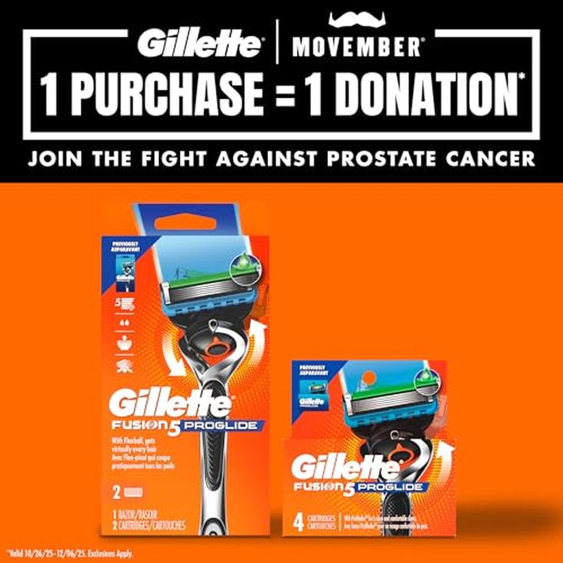 Gillette Fusion5 ProGlide Shaving Razor for Men, 1 Handle, 8 Blade Refills