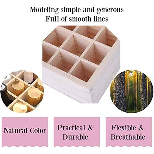 Essential Oil Storage Box Wooden Essential Oils Display Organizer 32 Slots Stand Holder for 5 to 15 ml Bottles Nail Polish Collectionl Bottles Nail Polish Collection.