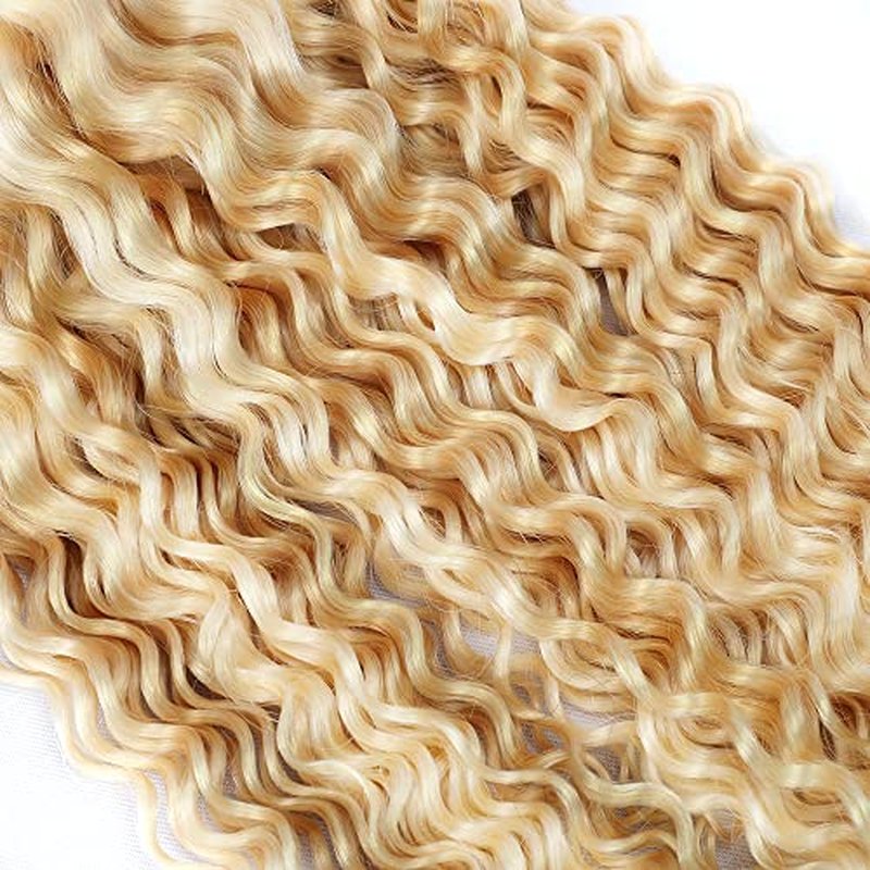 Blonde Bundle P27/613 Kinky Curly Bundles 613 Human Hair Bundles 22 24 26 inch Two Tone Blonde and Honey Blonde Bundle