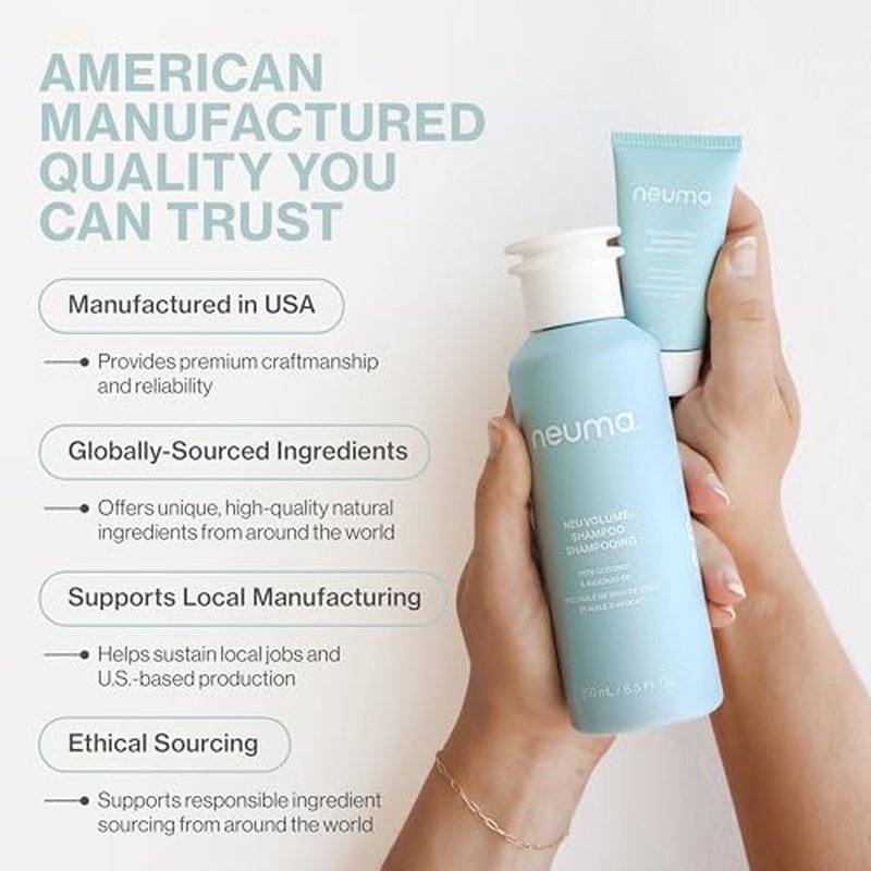 NEUMA Neu Volume Shampoo 32 Fl. Oz. Fennel, Ylang Ylang, Patchouli, and Vanilla Scent, Sulfate Free Shampoo