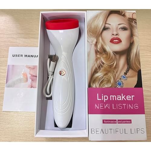 Lip Plumper Tool, Electric Lip Plumper, Lip Plumper Device, Lip Enhancer Plumper Tool, Lip Suction Plumper, Lips Lines, Lip Beauty Tool, Electric Lip Enhancer, 3.7V 450mAh(White)