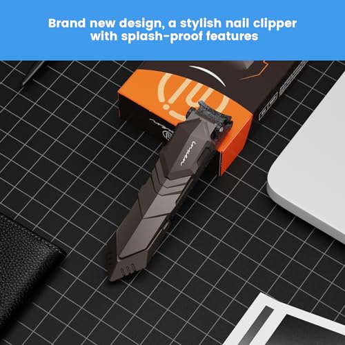 Nail Clippers for Men with Catcher ? No Splash, Self-Collecting Premium Steel Clippers for Fingernails & Toenails, Ideal Gifts for Men& Grooming Gifts, Great Gadget & Stocking Stuffer Gift