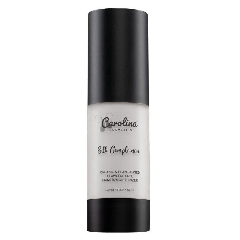 Carolina Cosmetics - Silk Complexion Plant-Based Moisturizer & Primer 30ml - Aloe Infused Hydration for Flawless Makeup Application w/Aloe, Rose Hip Oil & Candelilla Wax - Vegan, Organic, Gluten-Free