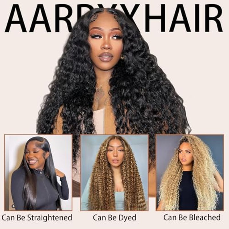 12A Deep Wave Bundles 18 20 22 Inch Deep Wave Human Hair Bundles 100% Unprocessed Brazilian Virgin Wet and Wavy Human Hair 3 Bundles Quick Weave Bundles for Women