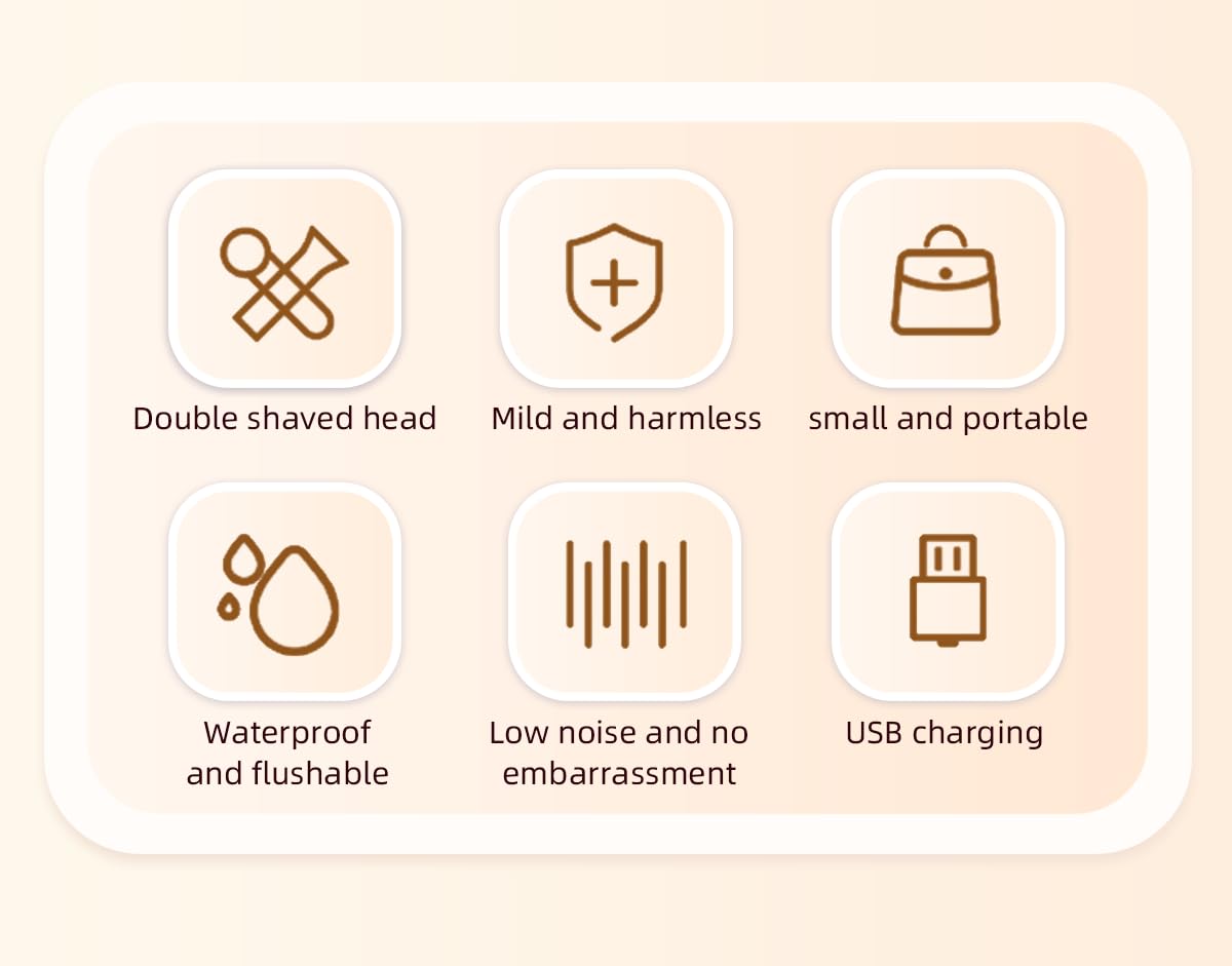 Dual-Head Rechargeable Hair Trimmer for Women, Body Shaver with 3D Floating Blades, Detachable Heads, Smooth & Painless Hair Removal