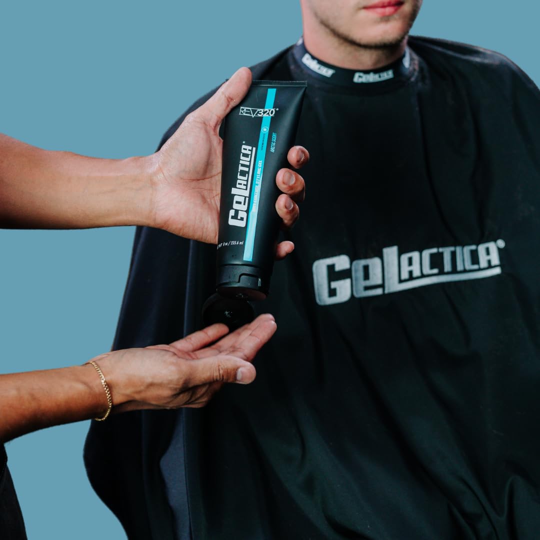 Gelactica Max Control Hair Gel for Men, Alcohol-Free, Strong Hold Styling Gel, Natural Extracts for Long-Lasting Hold and Shine, Slick Back Hair Style 18 oz