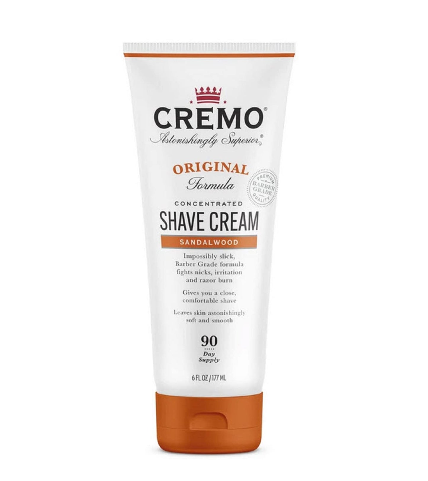 Cremo Barber Grade Sage & Citrus and Sandalwood Shave Creams, Ultra-Slick Shaving Cream for Men Fights Nicks Cuts and Razor Burn, 2 x 6 Fl Oz