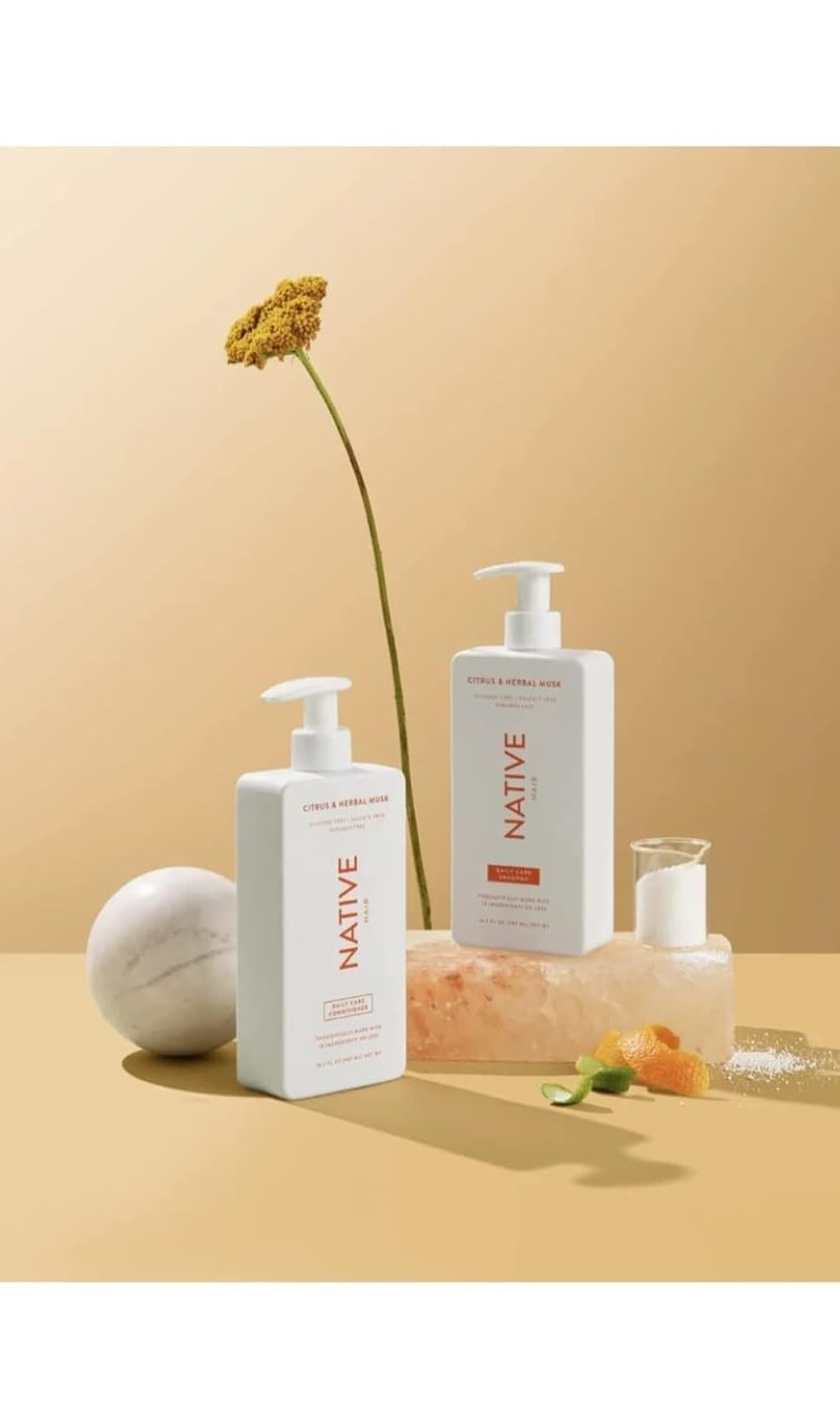 Citrus Herbal Musk Shampoo & Conditioner Set - Sulfate & Paraben Free | 16.5 oz Each - Daily Moisturizing & Revitalizing Hair Care