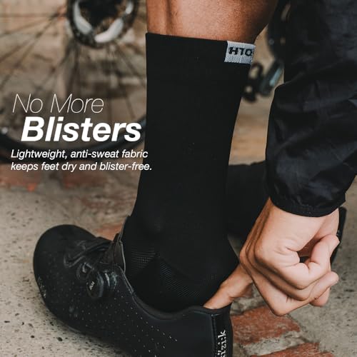 Has10 - Running & Cycling Performance Socks, Elite Level, Lightweight (US, Alpha, Large, Regular, Regular, Black - 3 pairs)
