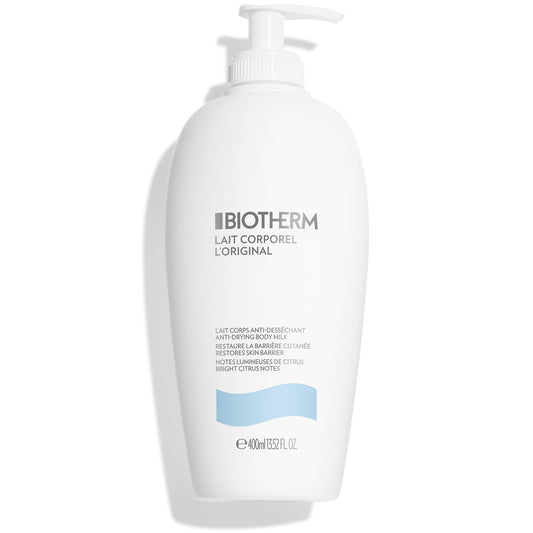 Biotherm Lait Corporel Anti-drying & Repairing Body Milk, For All Skin Types Contains Regenerating Biotech Plankton, Vitamin E, And Nourishing Lipids That Strengthen The Skin Barrier, 13.5 Fl. Oz.