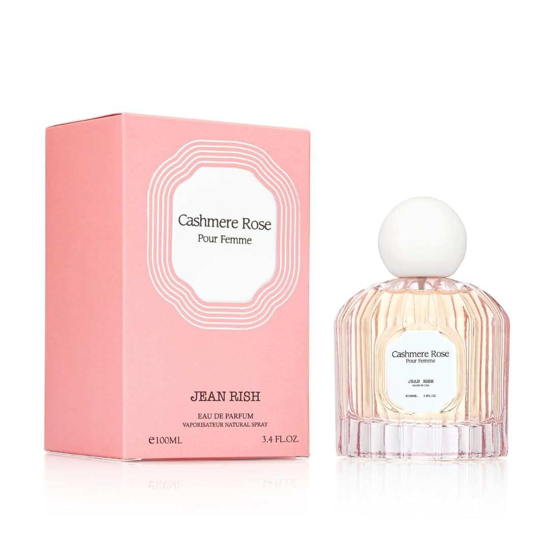 Jean Rish Cashmere Rose Perfume for Women - Long-Lasting Eau De Parfum | Rose & Musk Scent - 100ml / 3.4 oz