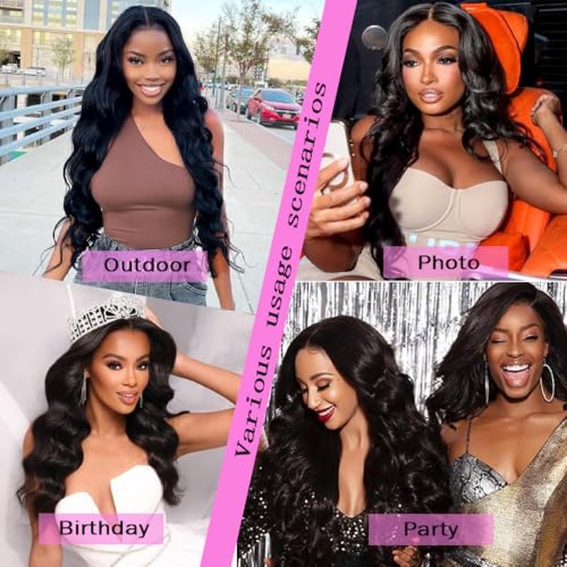 13x6 Lace Front Wigs Human Hair 30 Inch Body Wave Lace Front Wigs Human Hair Pre Plucked Natural Color Glueless Wigs Virgin Hair HD Lace Front Wigs for Women