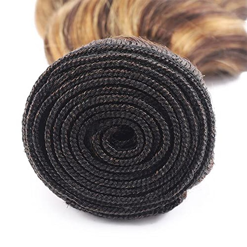 P427 Human Hair Bundles Honey Blonde Deep Wave 3 Bundles 26 26 26 Inch Unprocessed Brazilian Virgin Remy Hair Highlight Deep Curly Bundle Human Hair Extensions