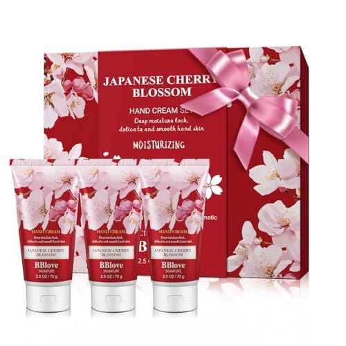 Hand & Body Cream Gift Set, Hand Lotion Set Deeply Moisturizing for Rough Hands, Best Gift Ideas for Women,Travel Size, Japanese Cherry Blossom