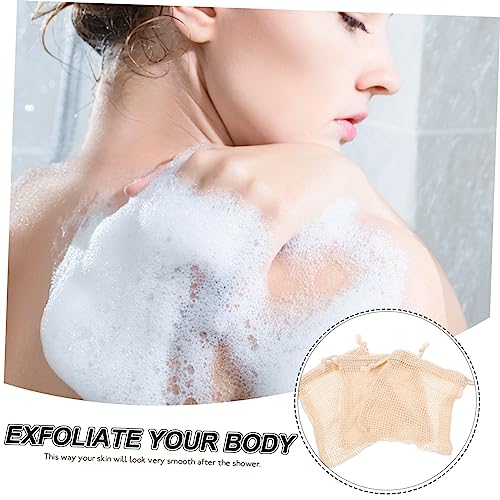 40pcs Colorful Cotton Linen Soap Bags Exfoliating Bathing Soap Pouches for Handmade Facial Mesh Storage Bags Drawstring for Easy Use and Draining