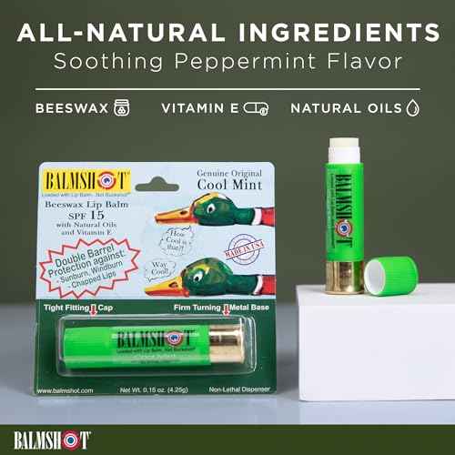BALMSHOT Lip Balm 4 Pack (Cool Mint)