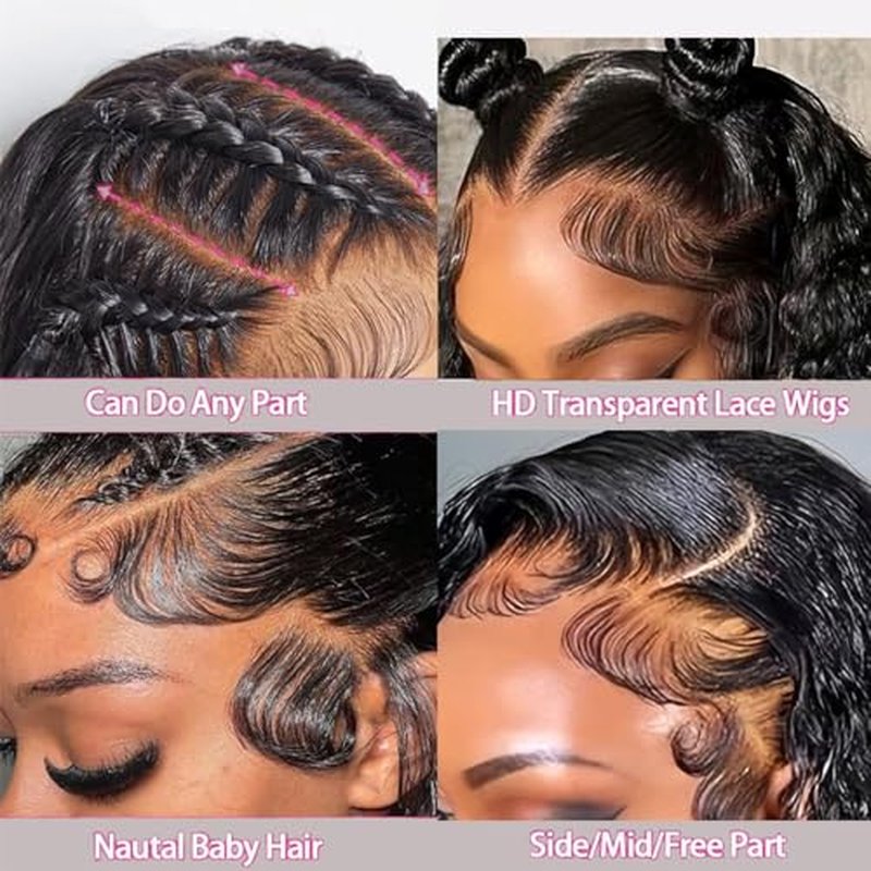 22 Inch 13x4 Deep Wave Lace Front Wigs Human Hair deep wave frontal wig 13x4 HD Lace Front Wigs Human Hair Pre Plucked Virgin for Women Natural Color Glueless Wig