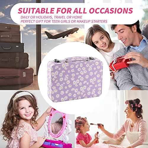 Hot Sugar Makeup Kit for Teenager Girls 10-12, All in One Beginner Makeup Kit for Women Full Kit, Teen makeup kit Cosmetic Gift Set on Birthday Christmas(Purple Daisy)