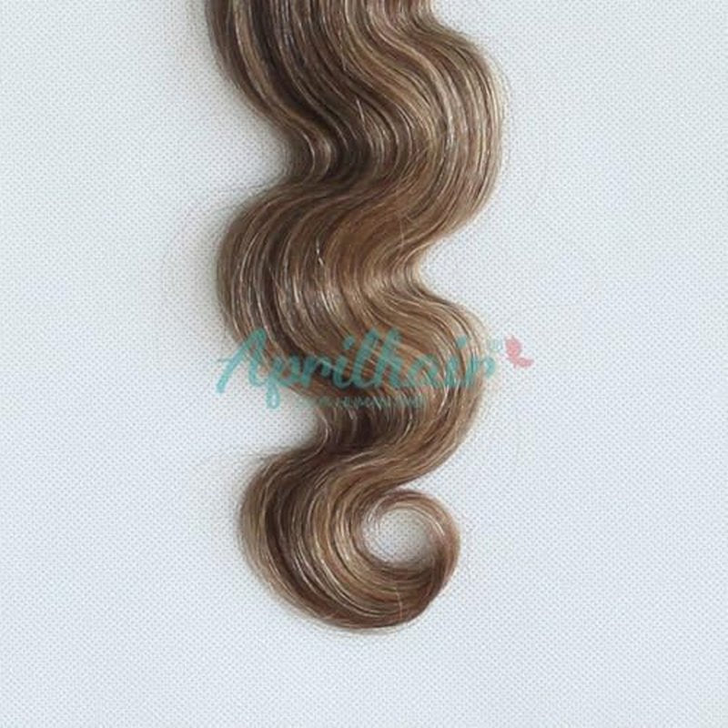 8A Machine Double Weft Raw Brazilian Virgin Human Hair Extensions Highlight P4/27 Brown Honey Blonde Body Wave 3 Bundles 14" 16" 18"