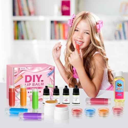 TSVATE DIY Lip Balm Kit, 47pc Multi-Flavor & Multicolored Lip Balm Making Set for Kids